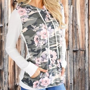 Kangaroo Floral Hoodie